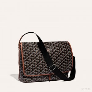 Goyard CAPETIEN MM MESSENGER BAG Mustat Ruskea | VQYY1458