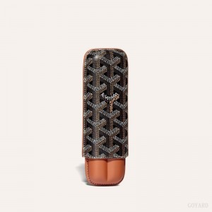 Goyard CHURCHILL 2 CIGAR CASE Mustat Ruskea | NIKC8872