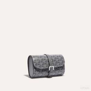 Goyard DOUBLE TRAVEL WATCH CASE Harmaat | YHTT9293