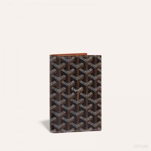 Goyard GRENELLE PASSPORT COVER Mustat Ruskea | EVNV2821