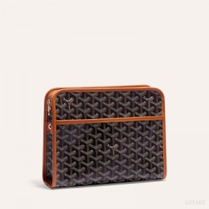 Goyard JOUVENCE MM TOILET BAG Mustat Ruskea | UQAM2101