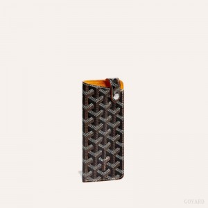 Goyard MONTMARTRE PM GLASSES CASE Mustat Ruskea | KMNF6360