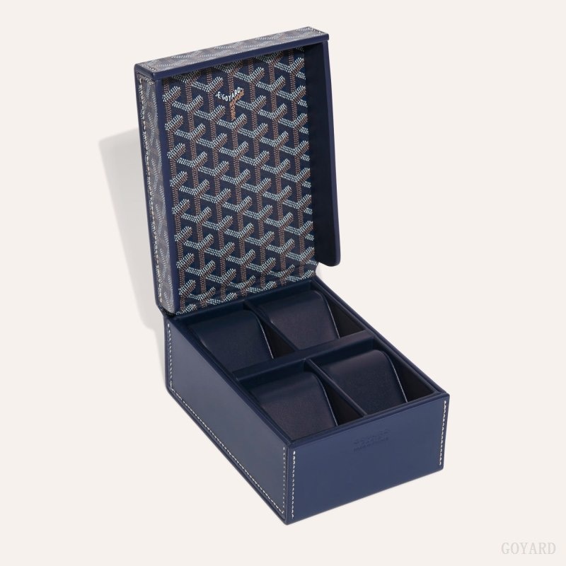 Goyard 4 WATCH CASE Laivastonsininen Sininen | SWLX0947