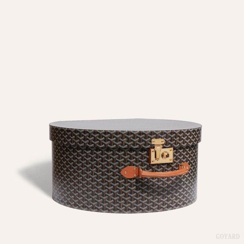 Goyard BOITE CHAPEAU Mustat Ruskea | IYUM0829