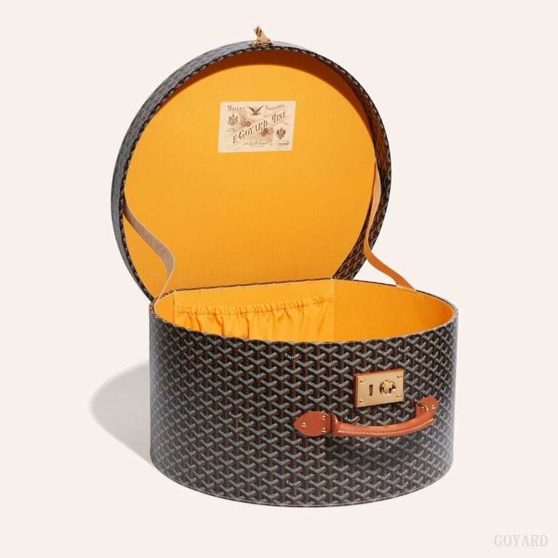 Goyard BOITE CHAPEAU Mustat Ruskea | IYUM0829