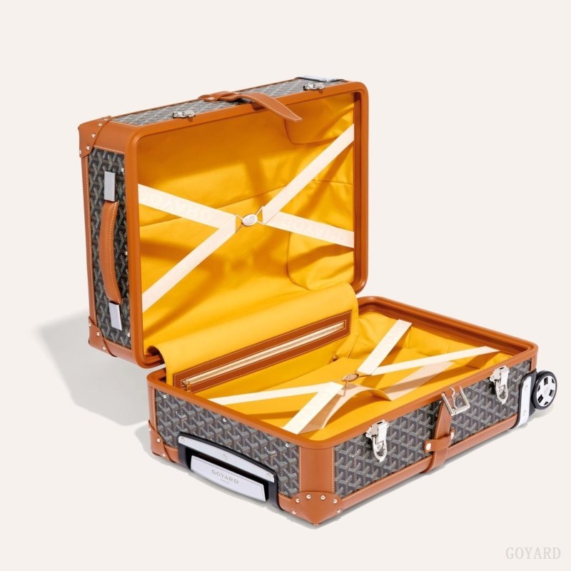 Goyard BOURGET PM TROLLEY CASE Mustat Ruskea | JSPA6162