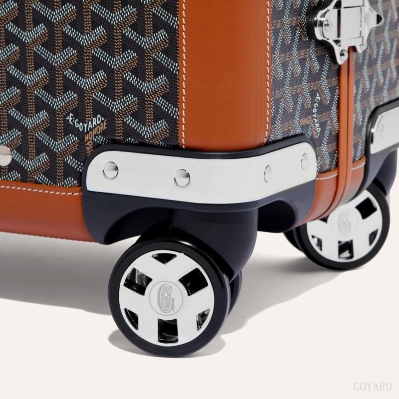 Goyard BOURGET PM TROLLEY CASE Mustat Ruskea | JSPA6162