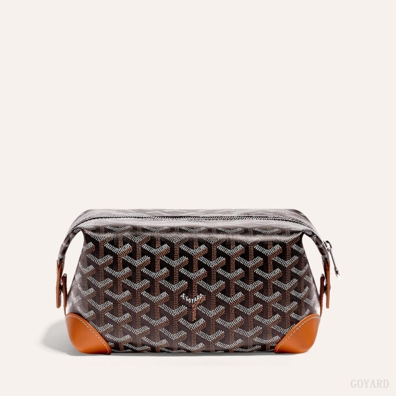 Goyard Bowling 25 Toiletry Bag Mustat Ruskea | RDJW6343