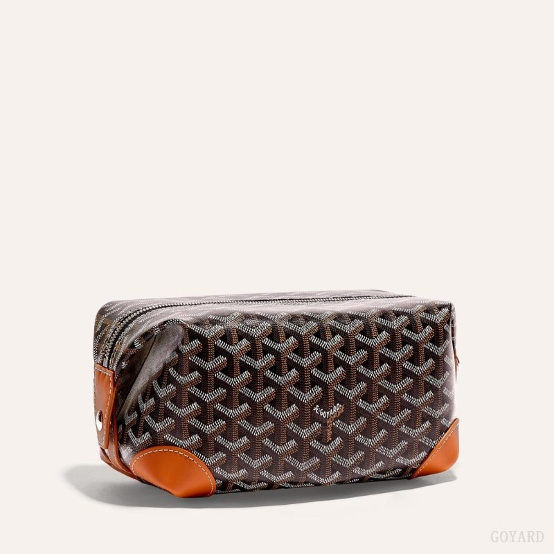 Goyard Bowling 25 Toiletry Bag Mustat Ruskea | RDJW6343