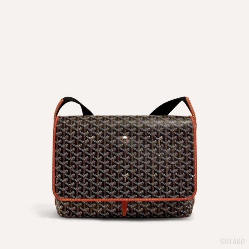 Goyard CAPETIEN MM MESSENGER BAG Mustat Ruskea | VQYY1458