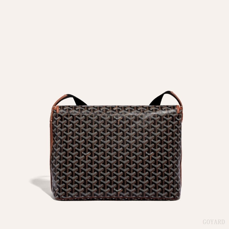 Goyard CAPETIEN MM MESSENGER BAG Mustat Ruskea | VQYY1458