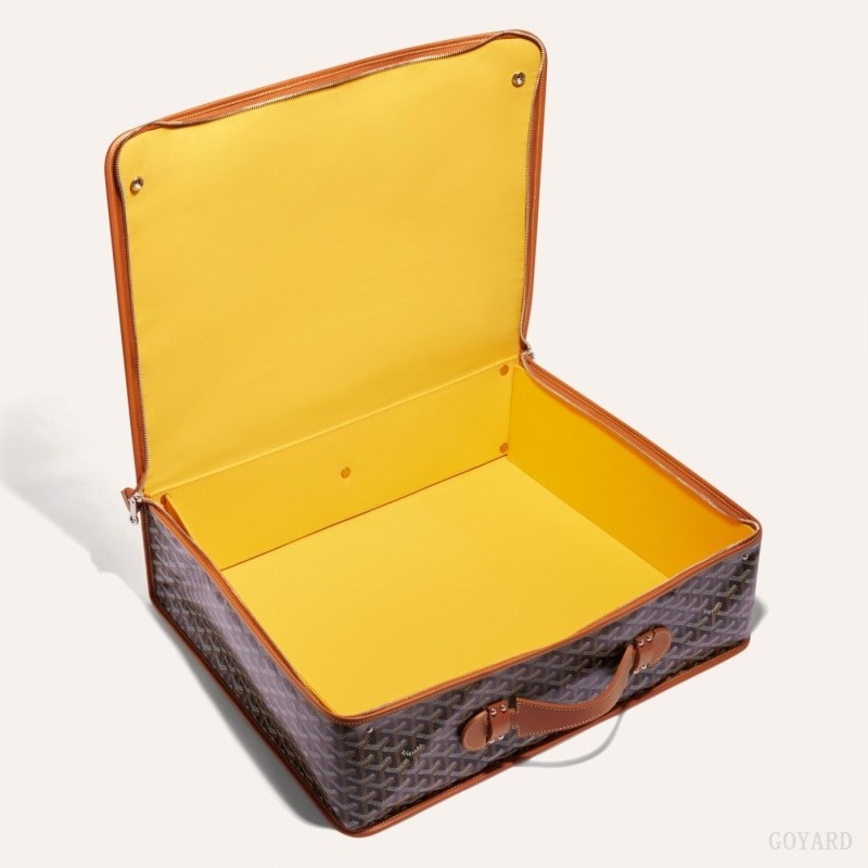 Goyard CARAVELLE 50 SUITCASE Mustat Ruskea | OQLE9426