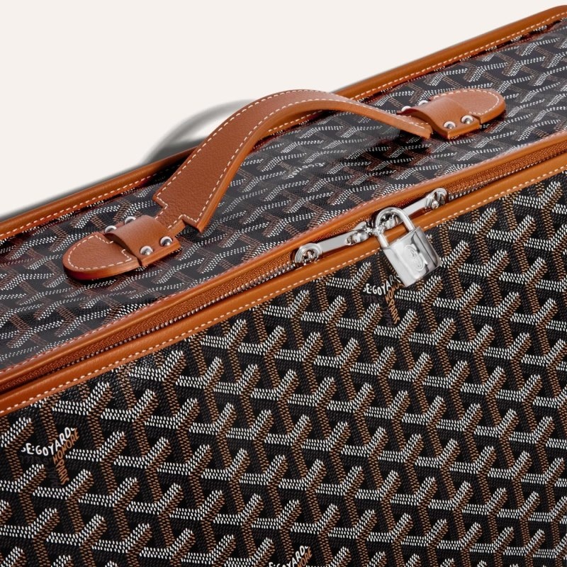 Goyard CARAVELLE 50 SUITCASE Mustat Ruskea | OQLE9426