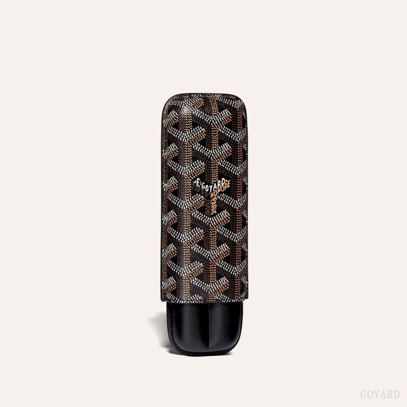 Goyard CHURCHILL 2 CIGAR CASE Mustat | KYFF8313