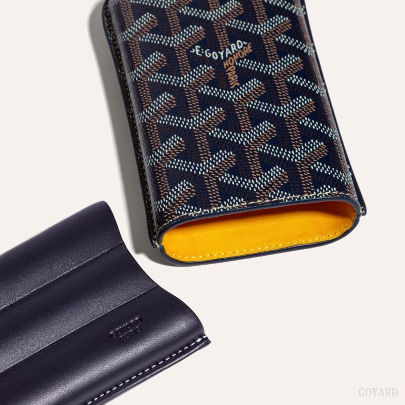 Goyard CHURCHILL 3 CIGAR CASE Laivastonsininen Sininen | KKIM5075