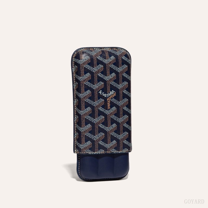 Goyard CHURCHILL 3 CIGAR CASE Laivastonsininen Sininen | KKIM5075