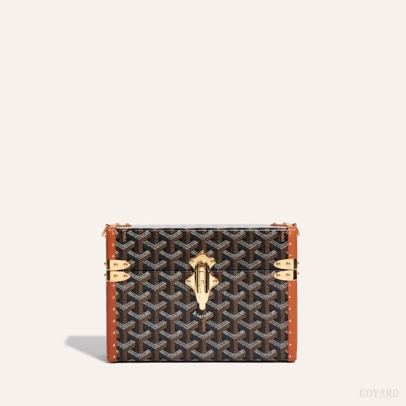 Goyard Cassette Trunk Bag Mustat Ruskea | JYVH2563