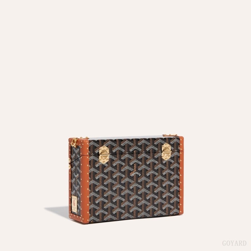 Goyard Cassette Trunk Bag Mustat Ruskea | JYVH2563