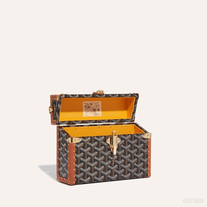 Goyard Cassette Trunk Bag Mustat Ruskea | JYVH2563