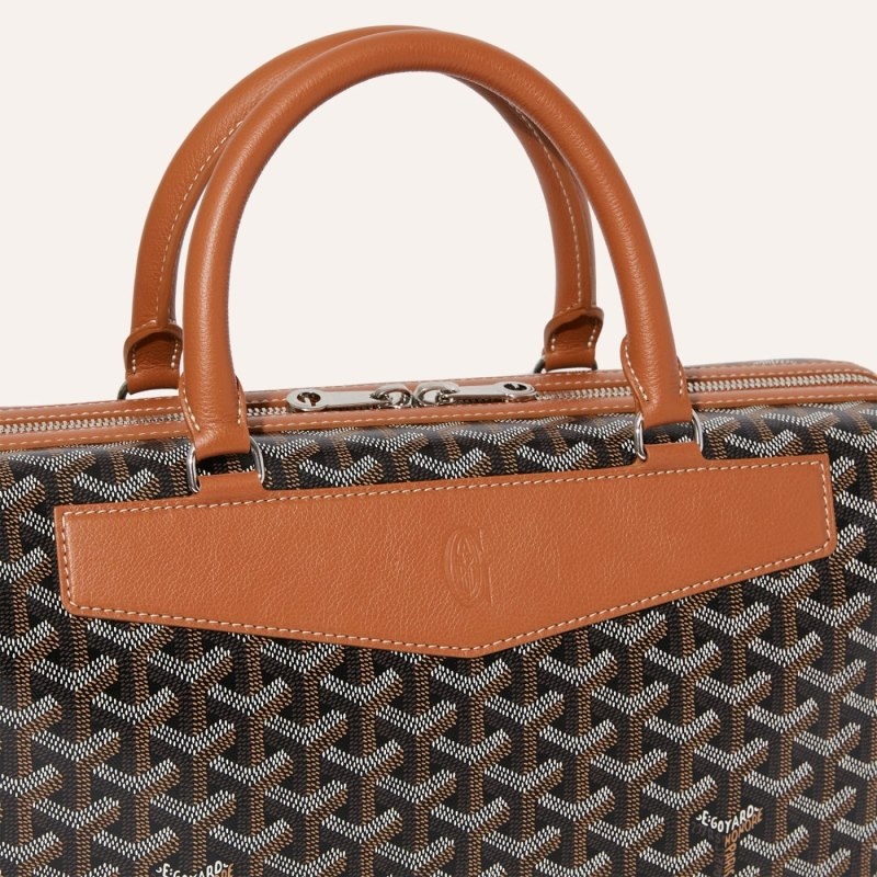 Goyard Cisalpin Document Case Mustat Ruskea | TQFE9709