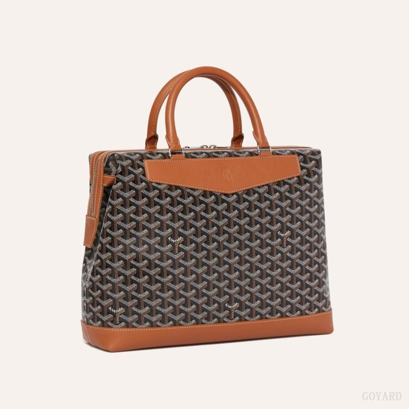 Goyard Cisalpin Document Case Mustat Ruskea | TQFE9709