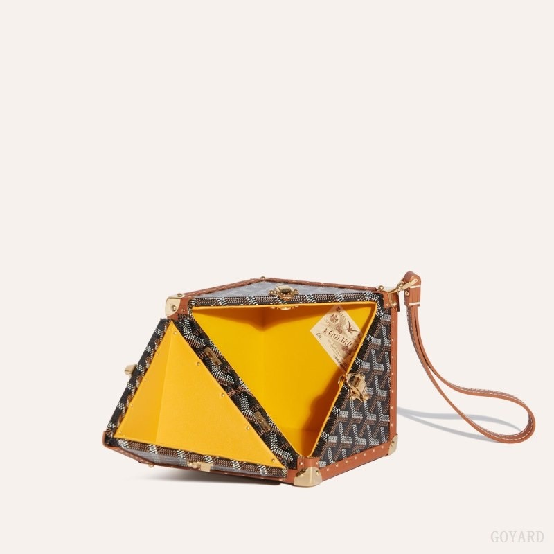 Goyard Dé Trunk Bag Mustat Ruskea | CMBJ9760