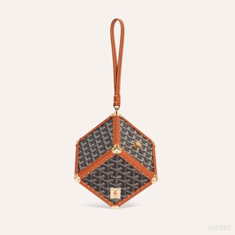 Goyard Dé Trunk Bag Mustat Ruskea | CMBJ9760