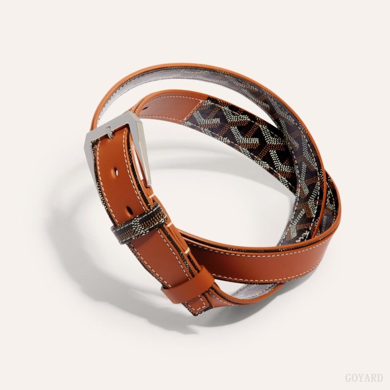 Goyard FREGATE BELT Mustat Ruskea | AHQI6823