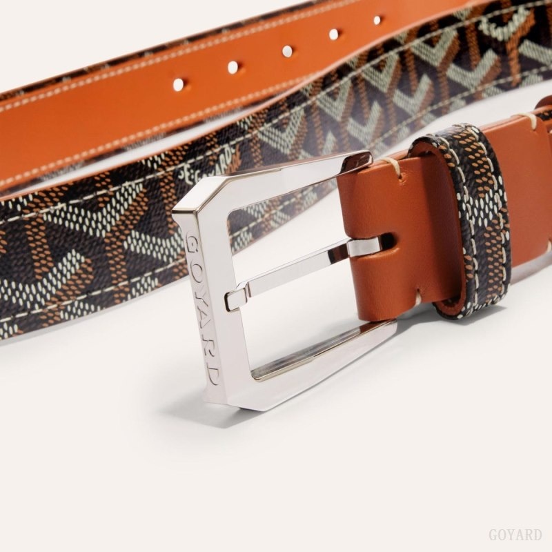 Goyard FREGATE BELT Mustat Ruskea | AHQI6823