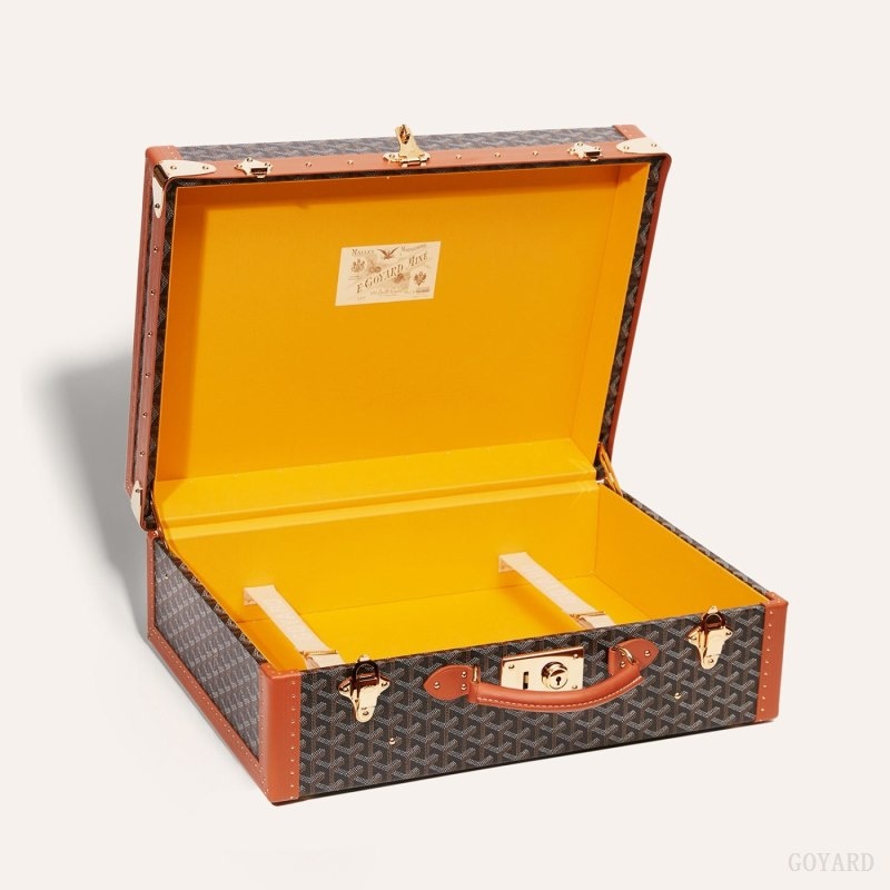 Goyard GRAND HÔTEL 50 CASE Mustat Ruskea | OURW1098