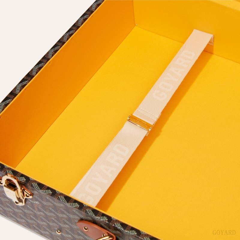 Goyard GRAND HÔTEL 50 CASE Mustat Ruskea | OURW1098