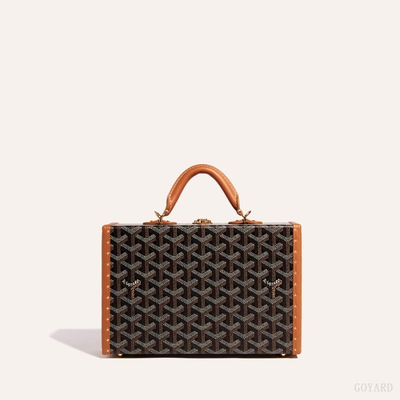 Goyard Grand Hôtel Trunk Bag Mustat Ruskea | TAYK8736