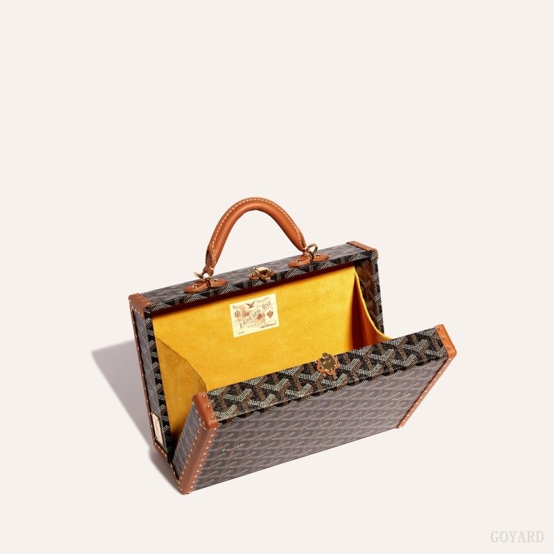 Goyard Grand Hôtel Trunk Bag Mustat Ruskea | TAYK8736