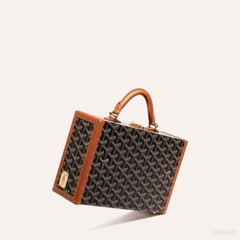 Goyard Grand Hôtel Trunk Bag Mustat Ruskea | TAYK8736