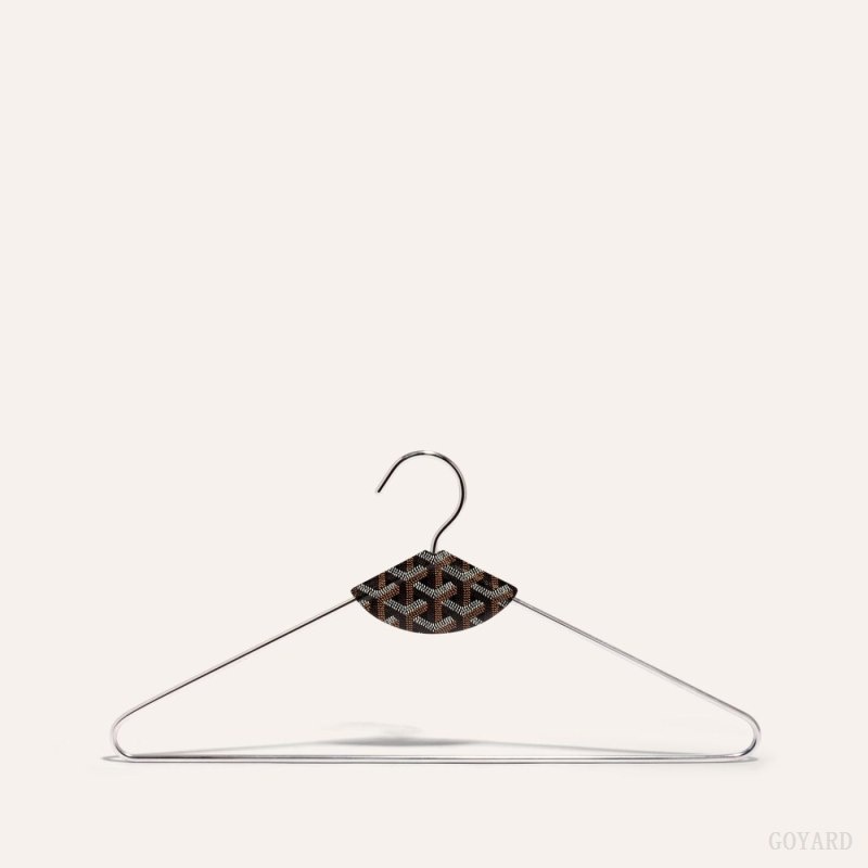 Goyard LIVRÉE PAIR OF HANGERS Mustat | TKNH5832