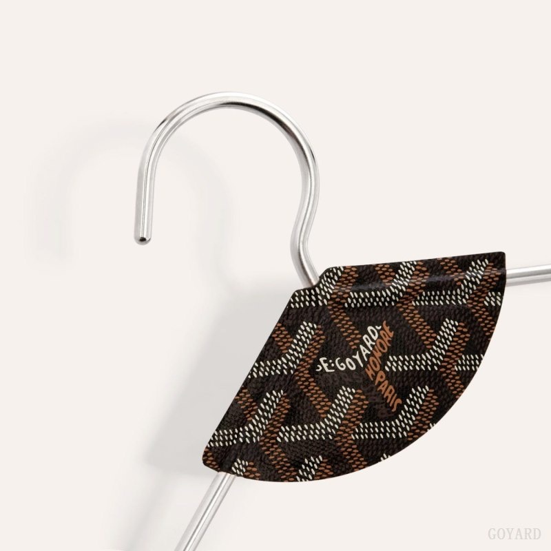 Goyard LIVRÉE PAIR OF HANGERS Mustat | TKNH5832