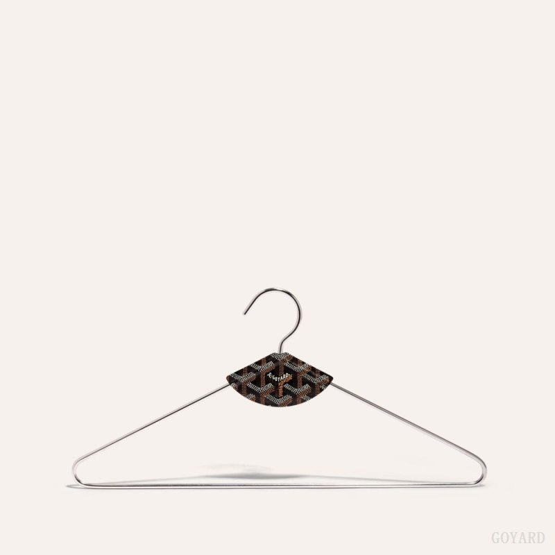 Goyard LIVRÉE PAIR OF HANGERS Mustat | TKNH5832