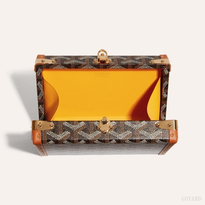 Goyard MINAUDIÈRE TRUNK BAG Mustat Ruskea | IQMD6981