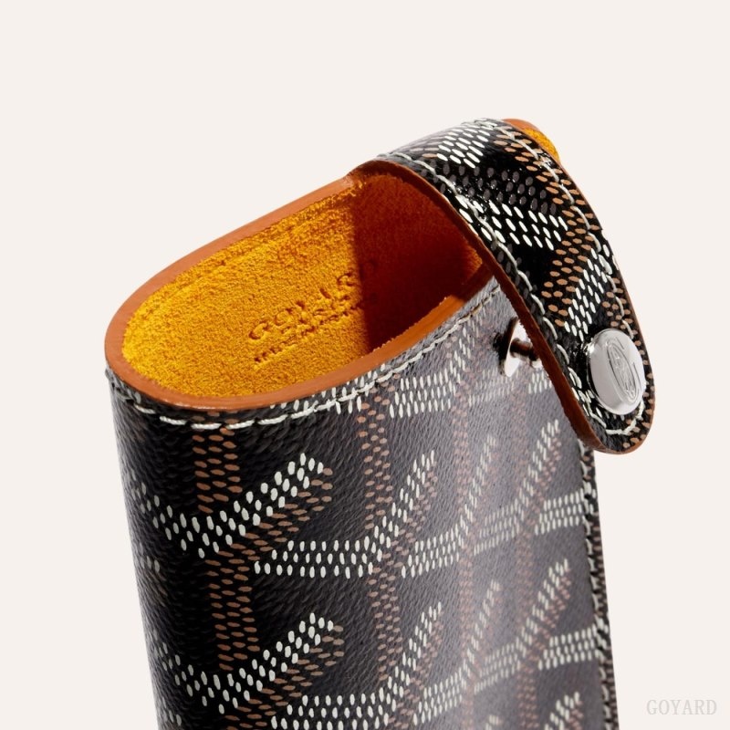 Goyard MONTMARTRE PM GLASSES CASE Mustat Ruskea | KMNF6360