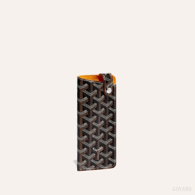 Goyard MONTMARTRE PM GLASSES CASE Mustat Ruskea | KMNF6360