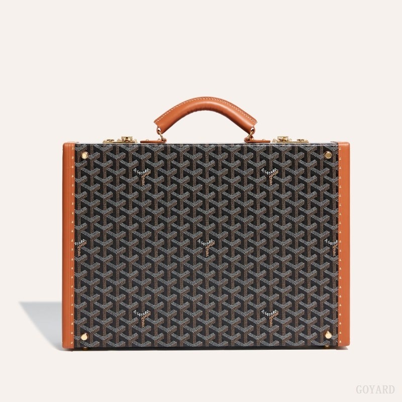 Goyard Manoir PM Document Case Mustat Ruskea | CDVG4025