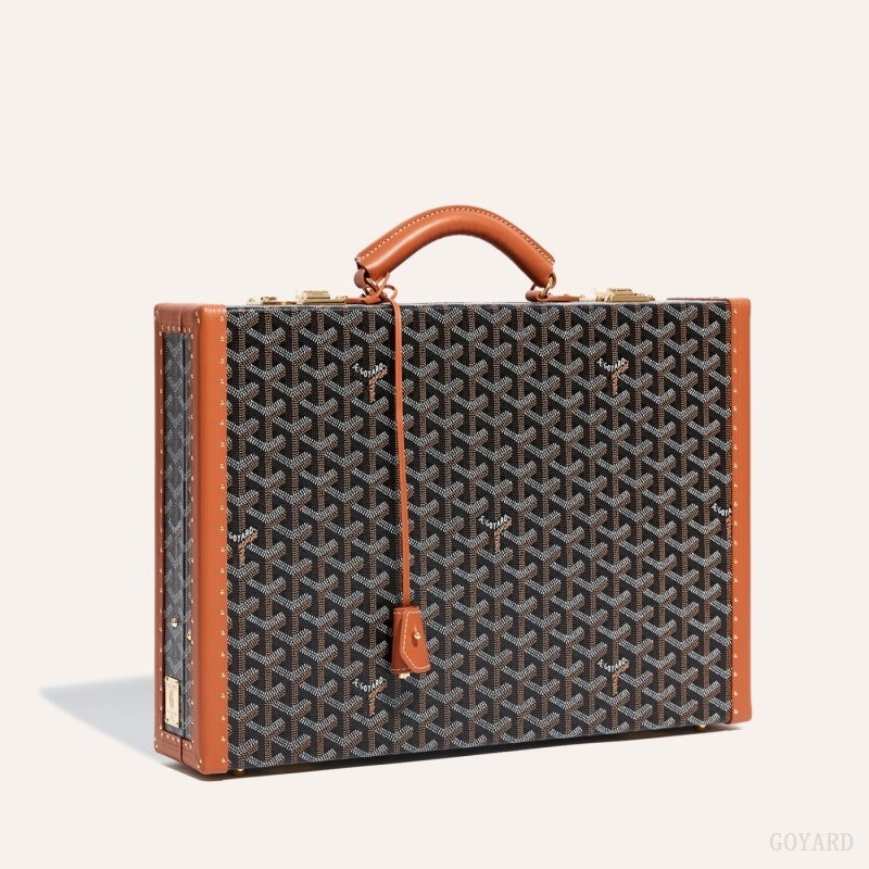 Goyard Manoir PM Document Case Mustat Ruskea | CDVG4025