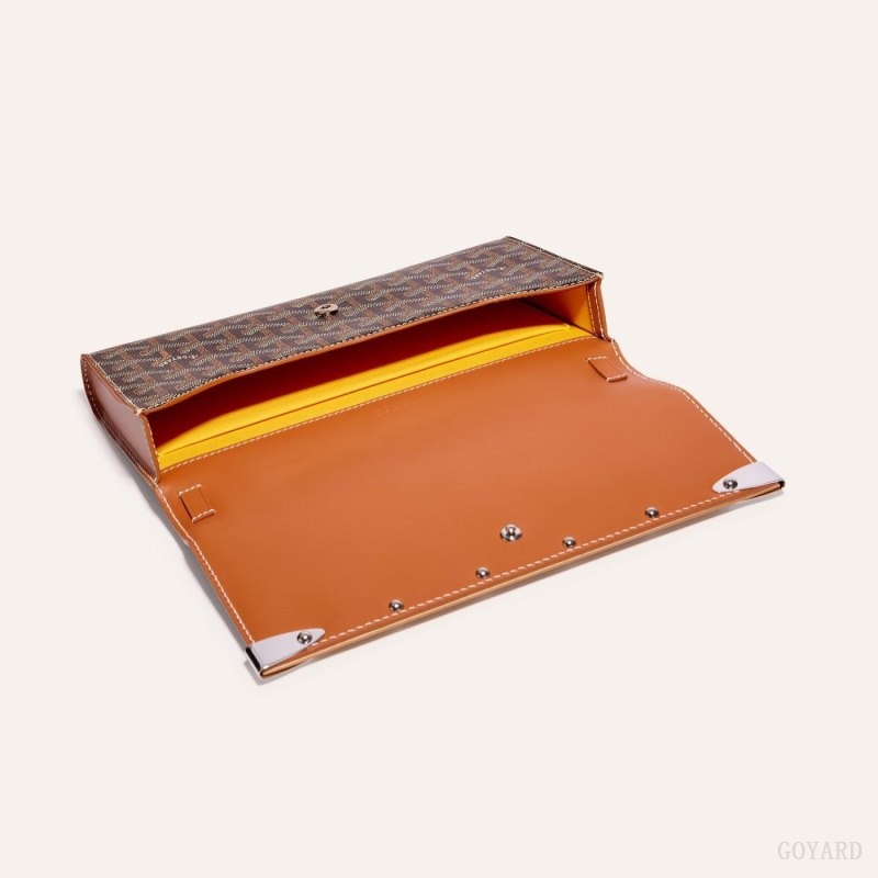 Goyard Monte-Carlo PM Clutch Mustat Ruskea | MEQI9447