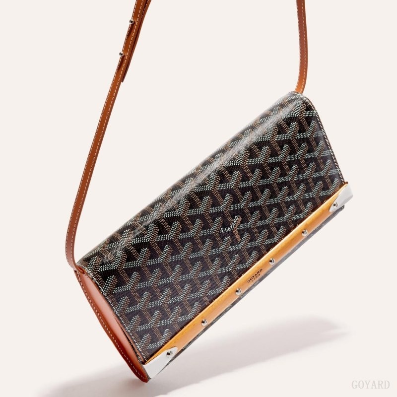 Goyard Monte-Carlo PM Clutch Mustat Ruskea | MEQI9447