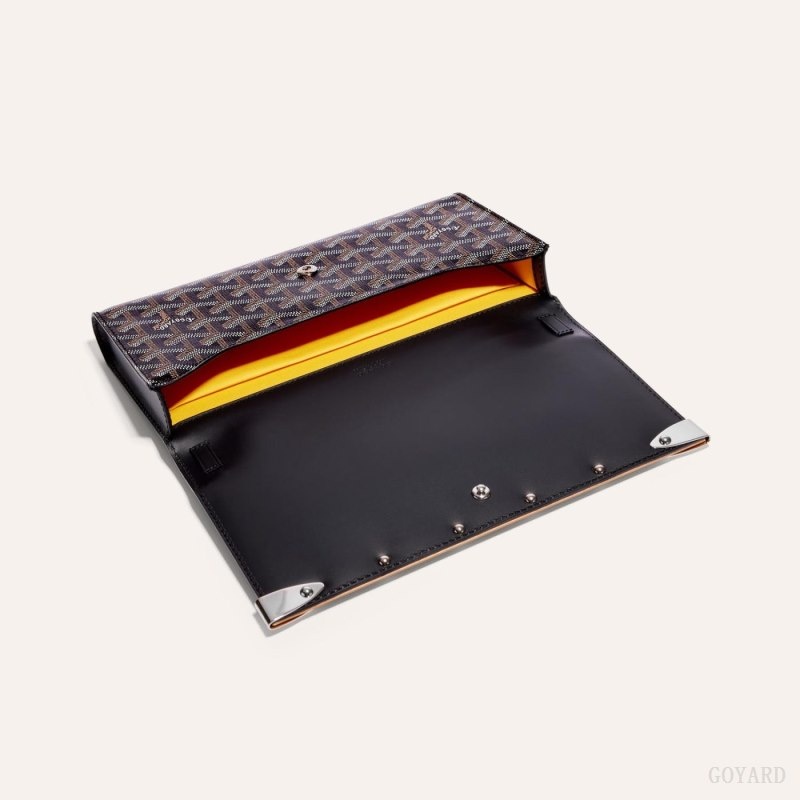 Goyard Monte-Carlo PM Clutch Mustat | PAAX0429