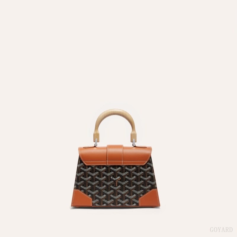 Goyard SAÏGON STRUCTURE MINI BAG Mustat Ruskea | NVKC7975