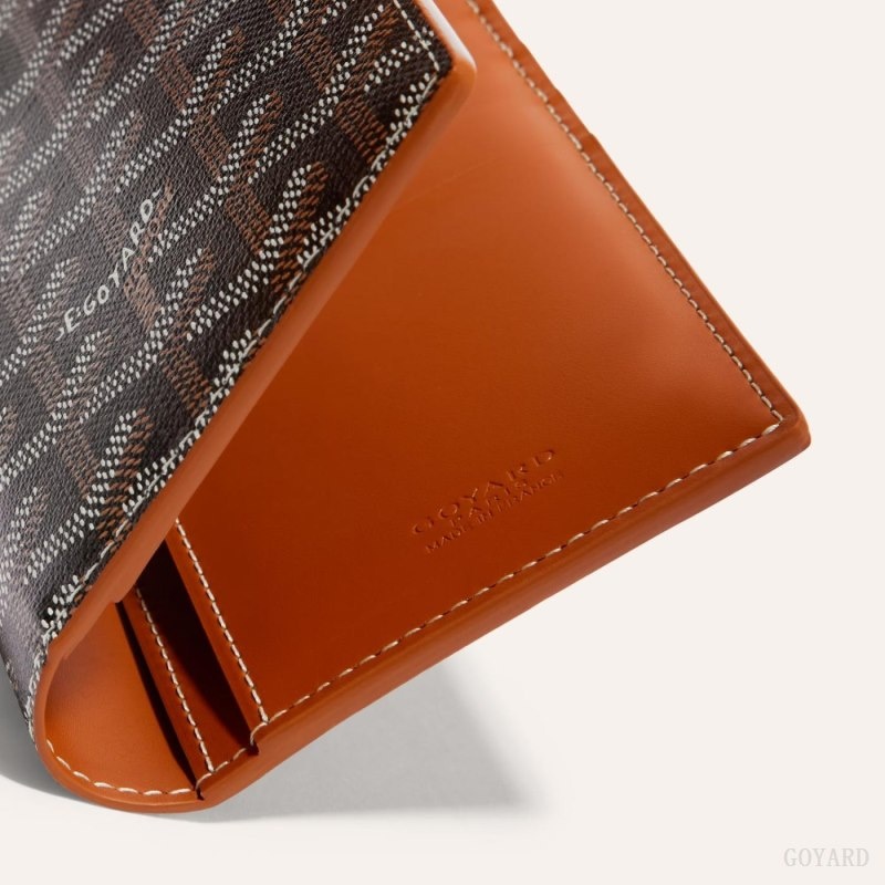 Goyard SAINT-ROCH WALLET Mustat Ruskea | UFAN9702