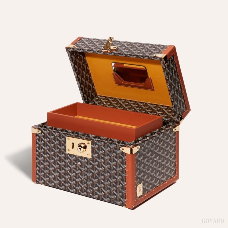 Goyard SARDAIGNE VANITY CASE Mustat Ruskea | JDXD3525