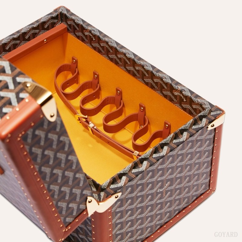 Goyard SARDAIGNE VANITY CASE Mustat Ruskea | JDXD3525