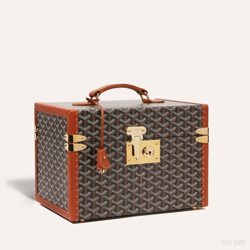 Goyard SARDAIGNE VANITY CASE Mustat Ruskea | JDXD3525